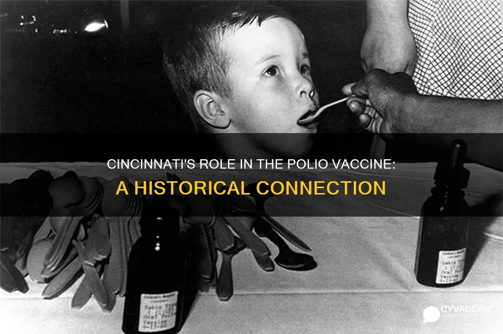 what is the cincinnati connection to the polio vaccine