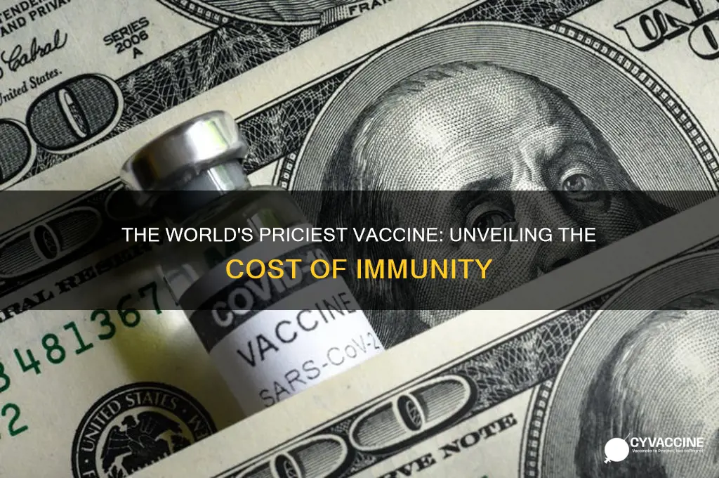 what is the cost for the most expensive vaccine