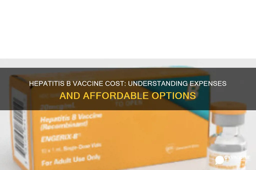 what is the cost of a hepatitis b vaccine