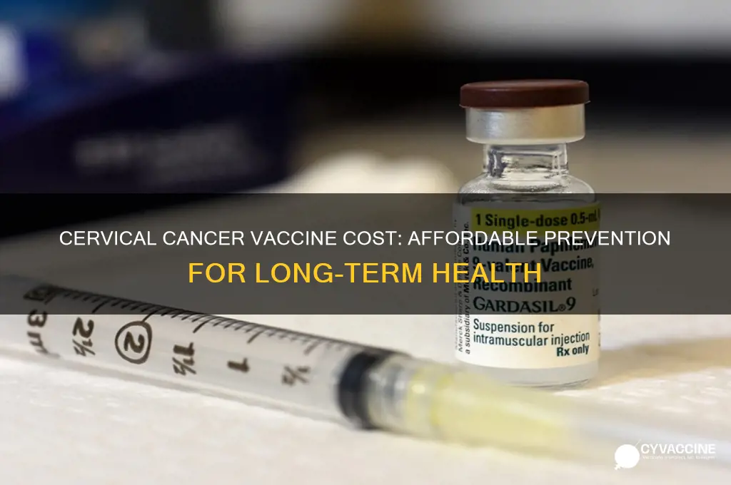 what is the cost of cervical cancer vaccine