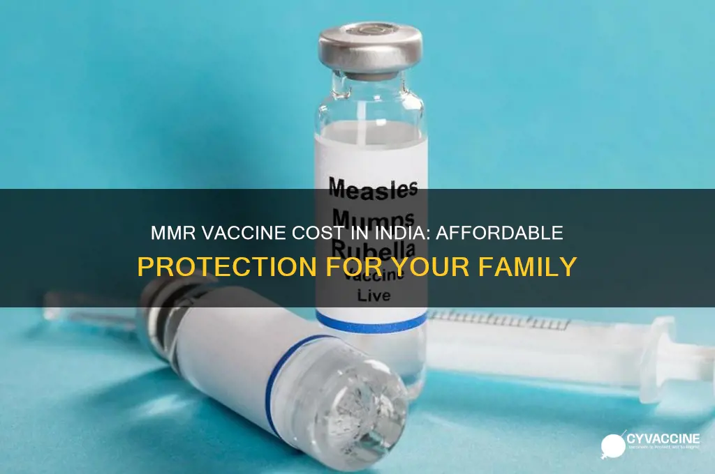 what is the cost of mmr vaccine in india