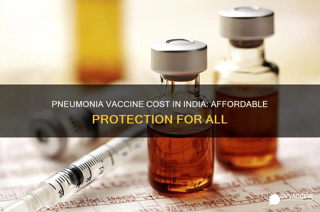 what is the cost of pneumonia vaccine in india