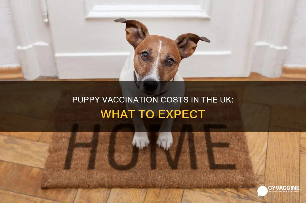 what is the cost of puppy vaccinations uk