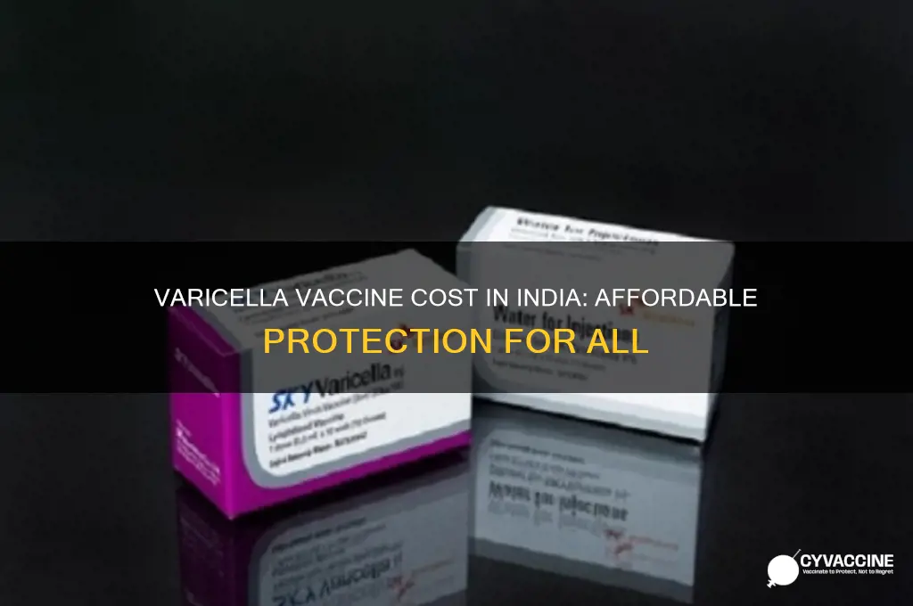 what is the cost of varicella vaccine in india