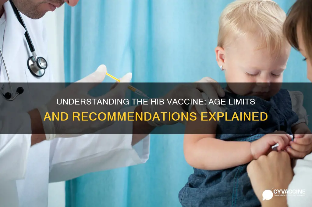 what is the cut off age for hib vaccine