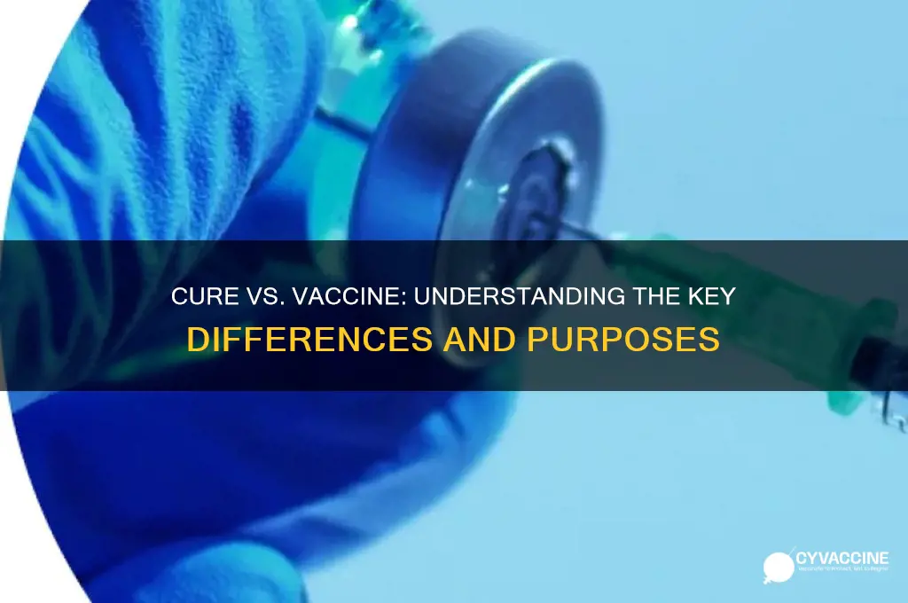 what is the difference between a cure and a vaccine