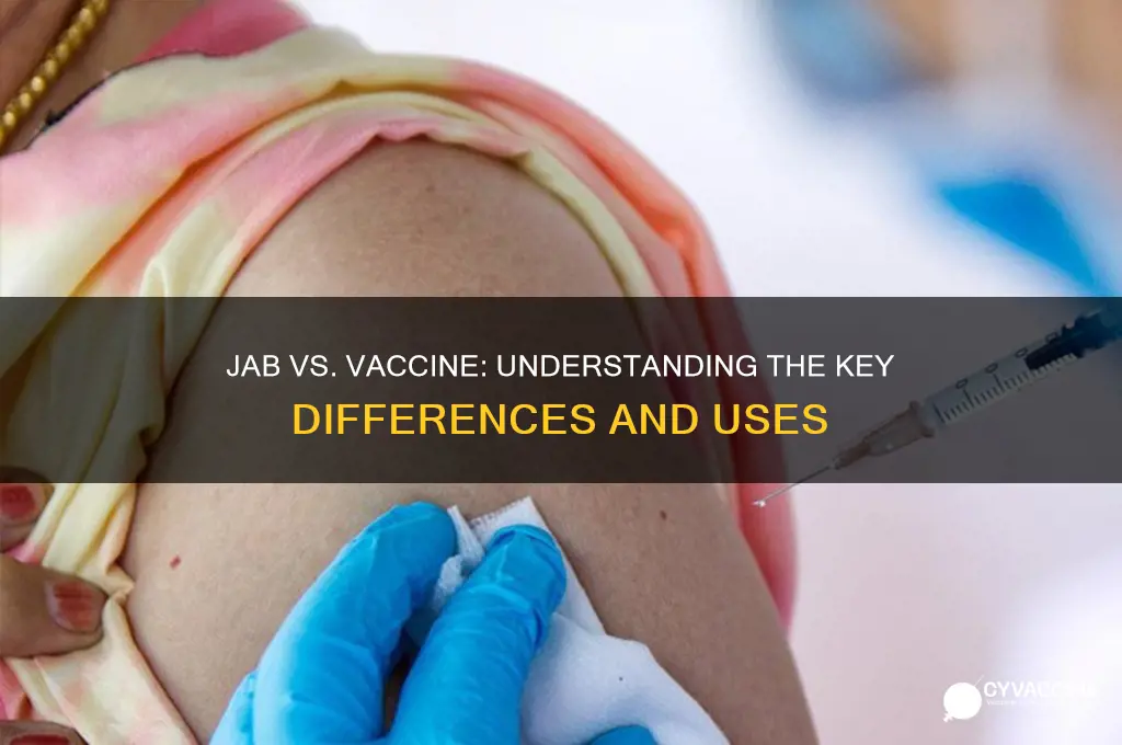 what is the difference between a jab and a vaccine