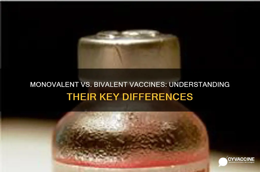 what is the difference between a monovalent and bivalent vaccine