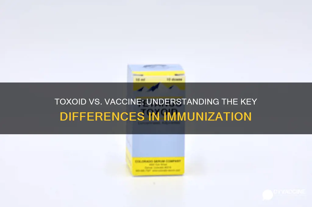 what is the difference between a toxoid and a vaccine