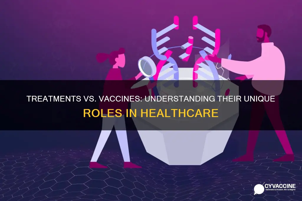what is the difference between a treatment and a vaccine