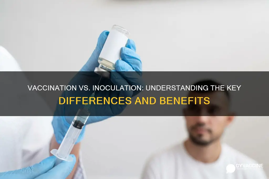 what is the difference between a vaccination and an innoculation
