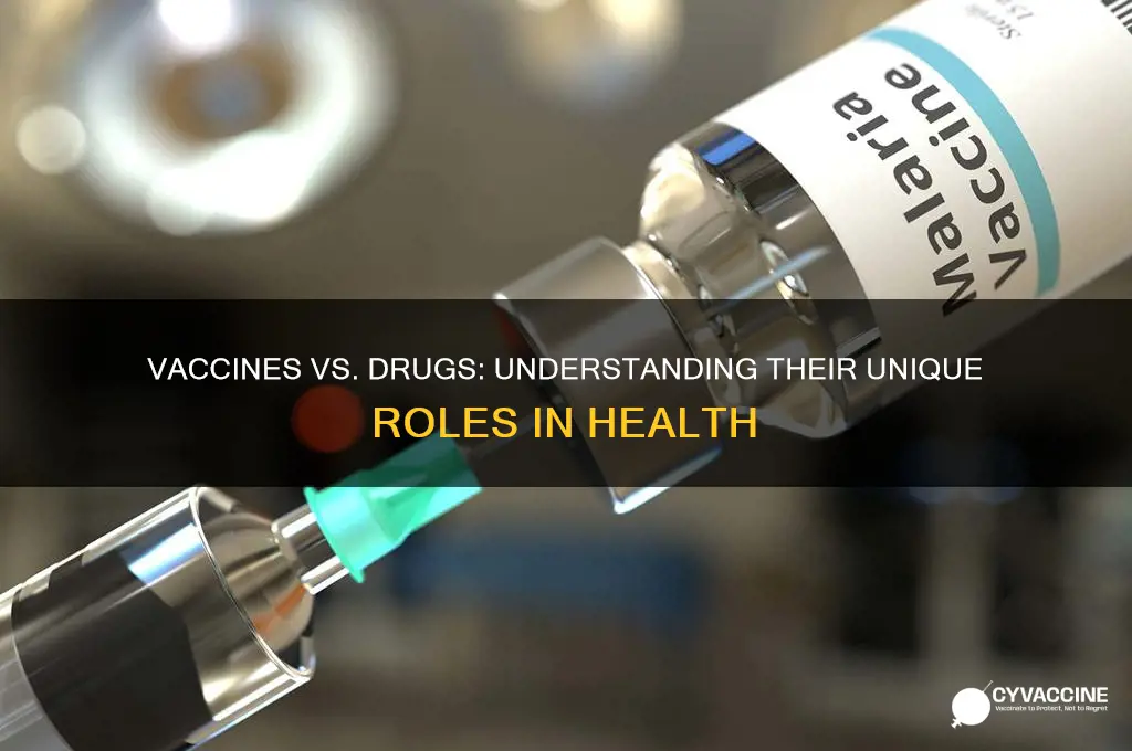 what is the difference between a vaccine and a drug