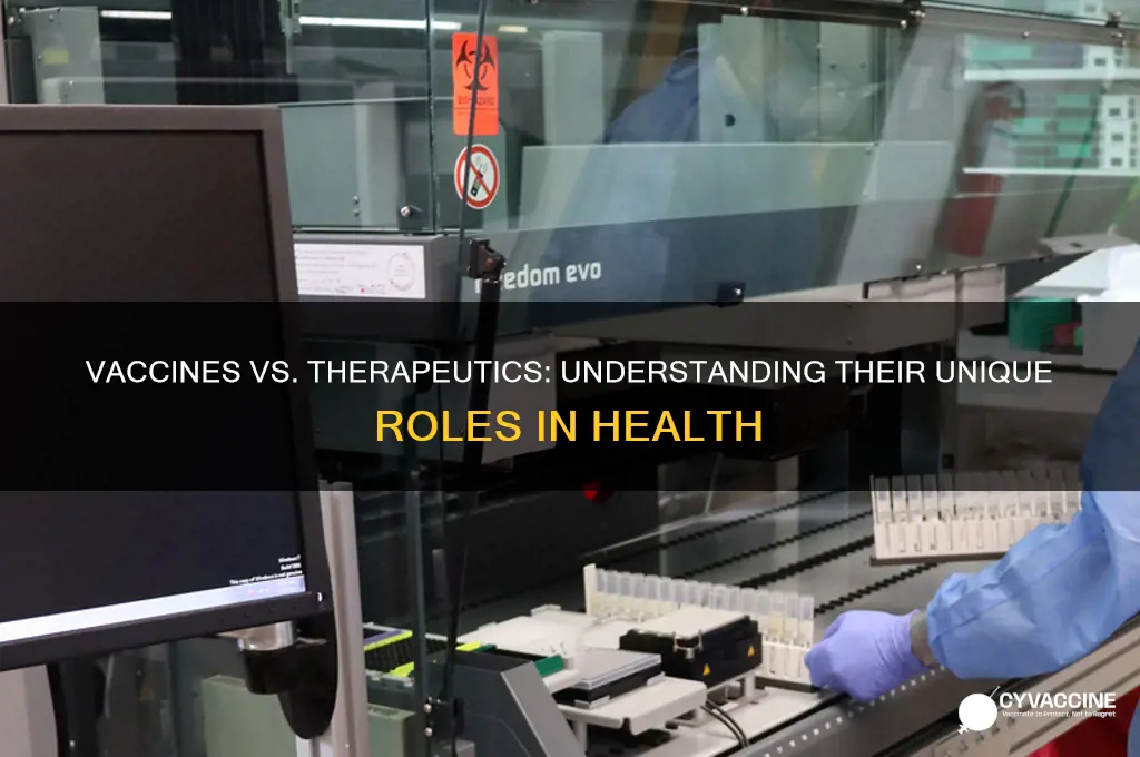 what is the difference between a vaccine and a therapeutic