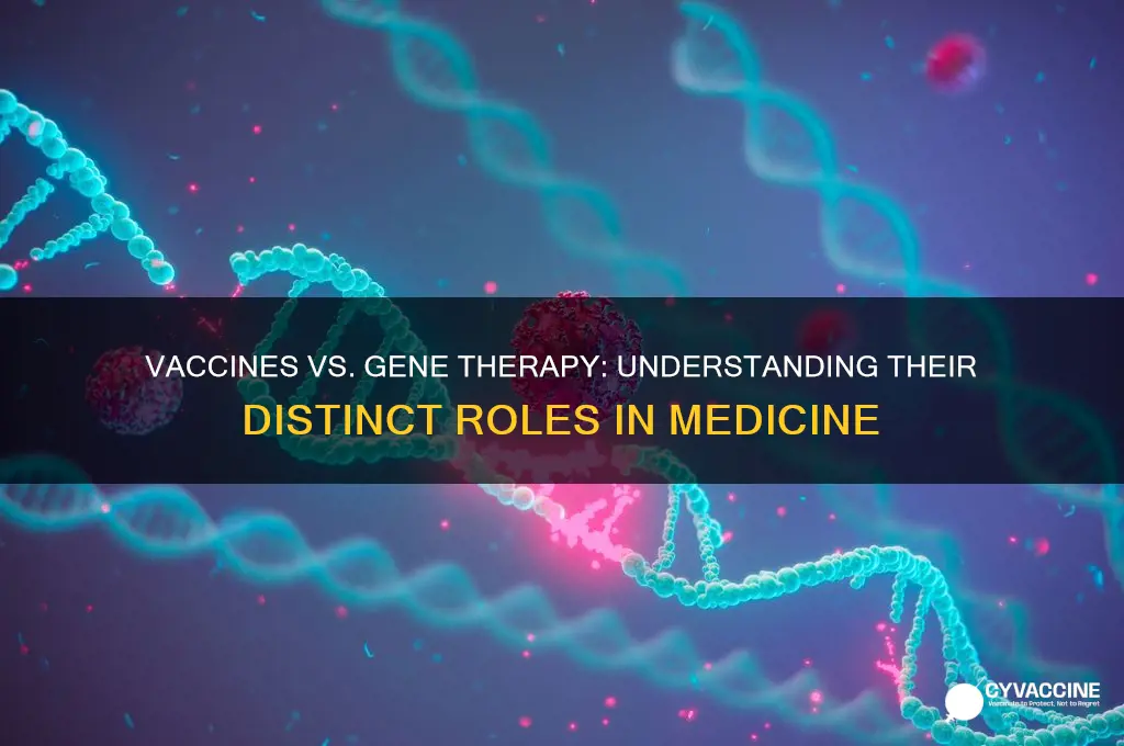what is the difference between a vaccine and gene therapy