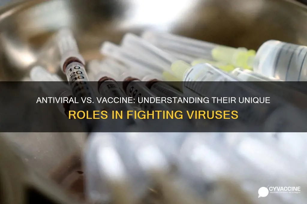 what is the difference between an antiviral and a vaccine