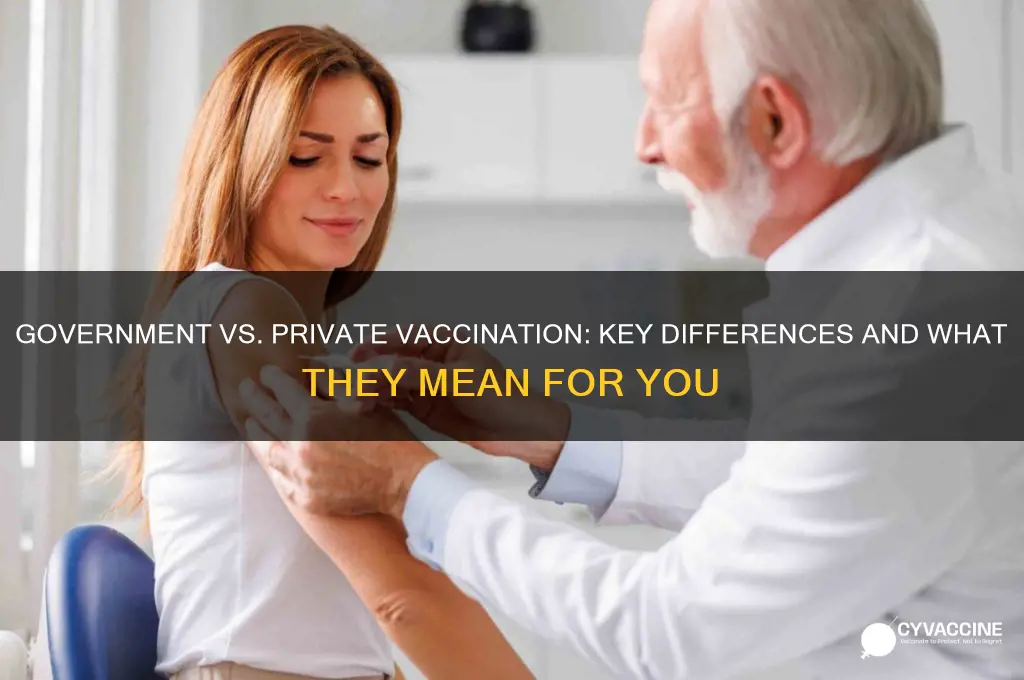 what is the difference between government vaccination and private vaccination