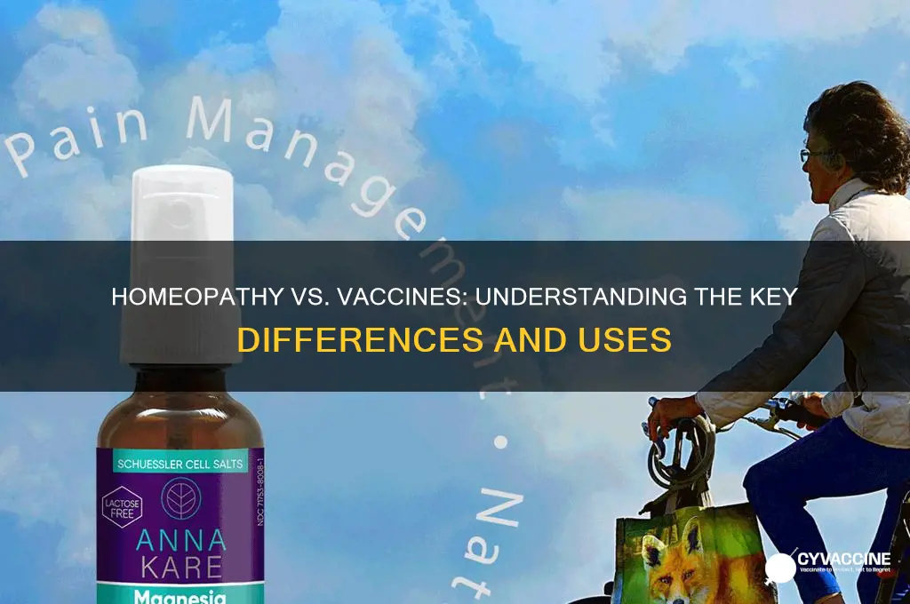 what is the difference between homeopathy and vaccines