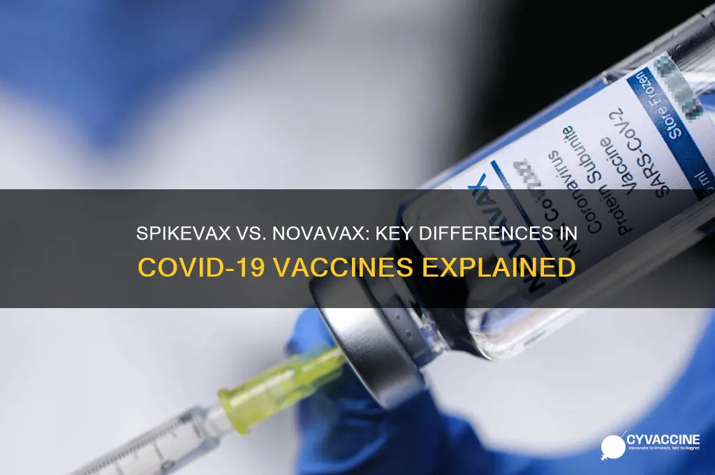 what is the difference between spikevax and novavax vaccine