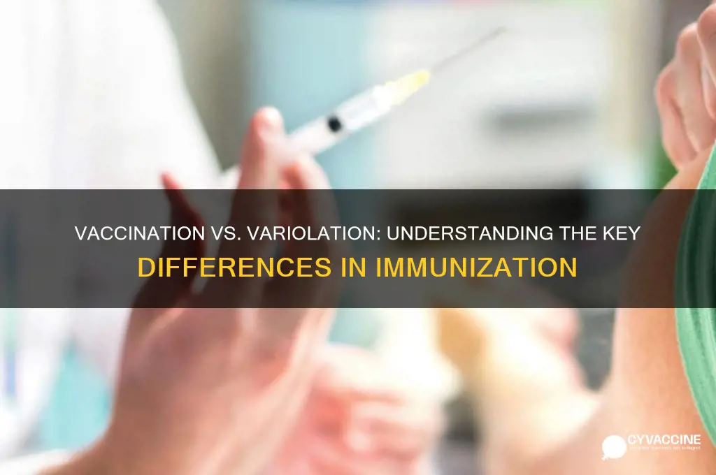 what is the difference between vaccination and variolation