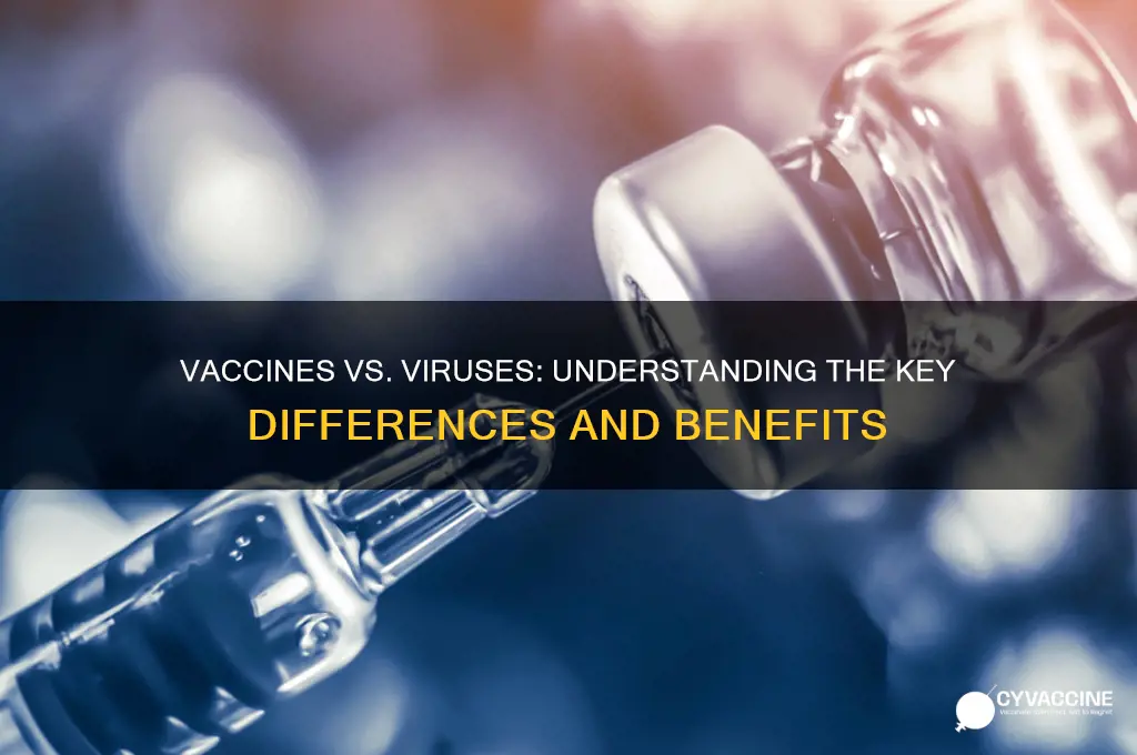 what is the difference between vaccines and the virus