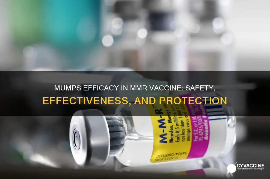 what is the efficacy of mumps in mmr vaccine