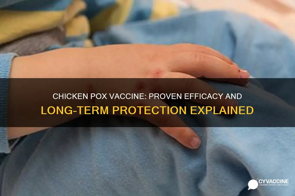 what is the efficacy of the chicken pox vaccine
