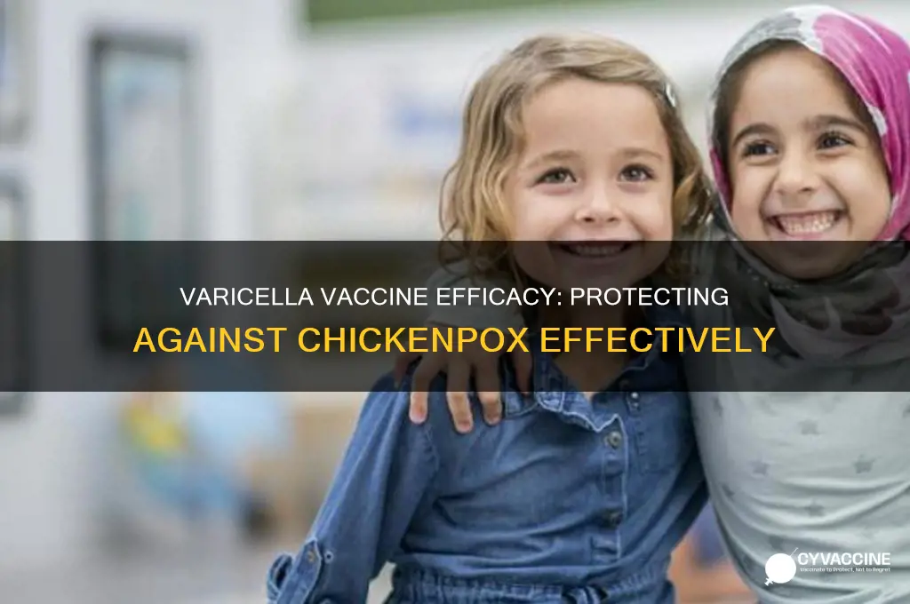 what is the efficacy of the varicella vaccine