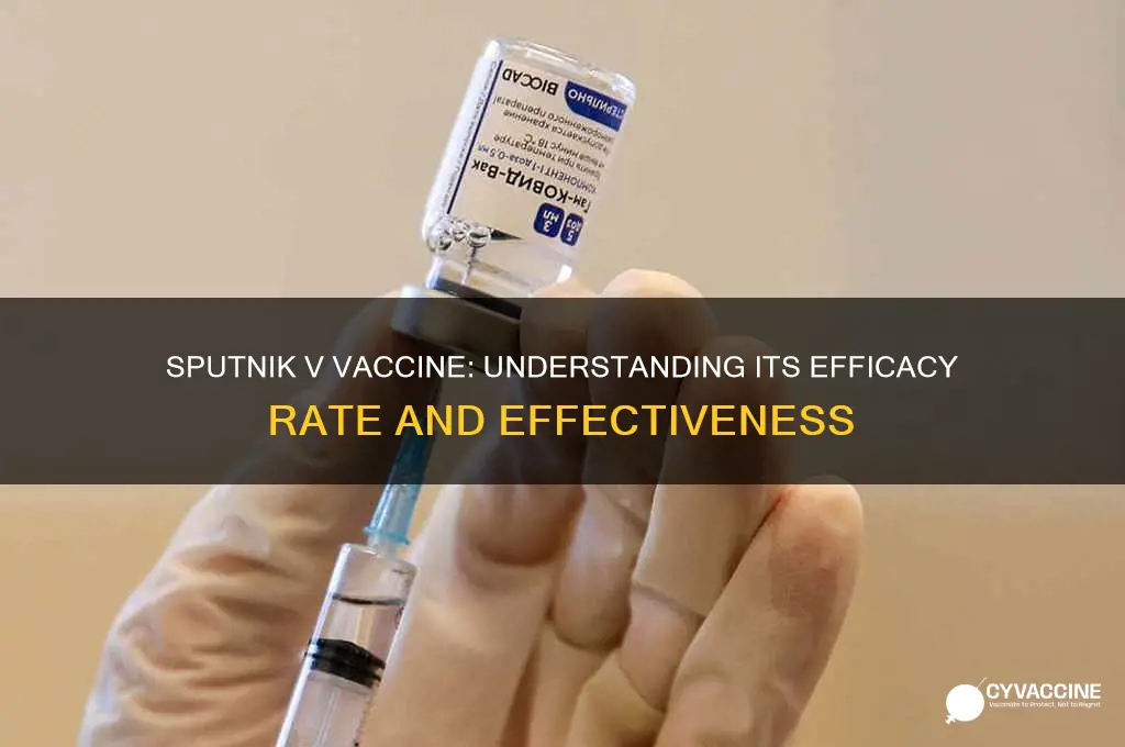 what is the efficacy rate of sputnik vaccine