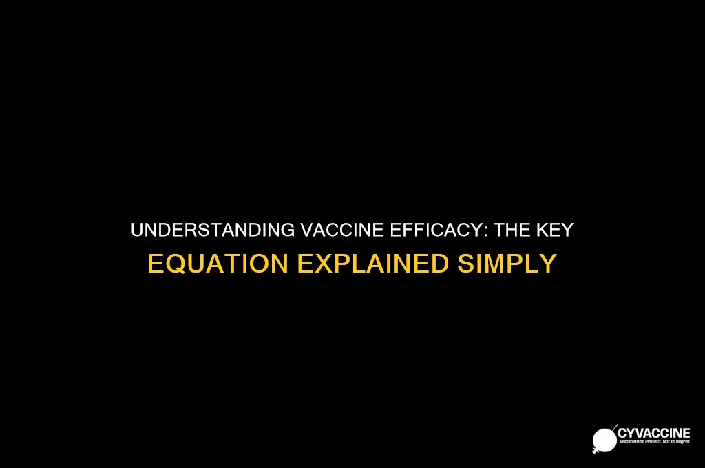 what is the equation for finding the vaccine efficacy