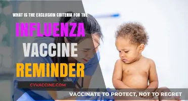 Exclusion Criteria for Influenza Vaccine Reminder: Who Should Avoid It?
