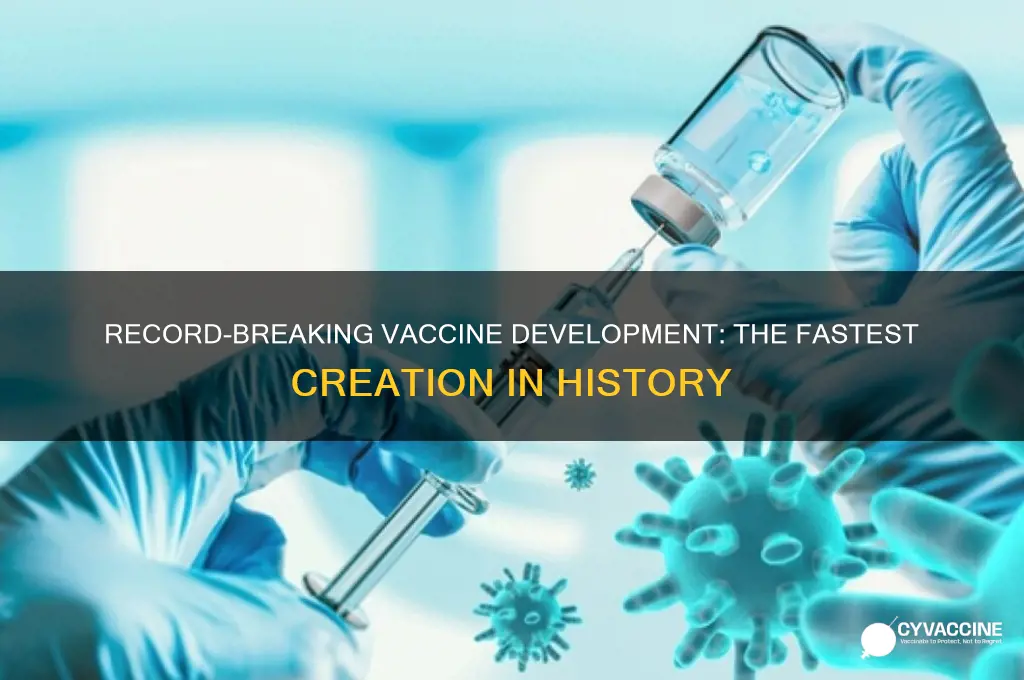 what is the fastest a vaccine has been created