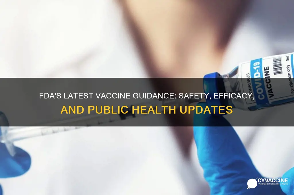 what is the fda saying about the vaccines