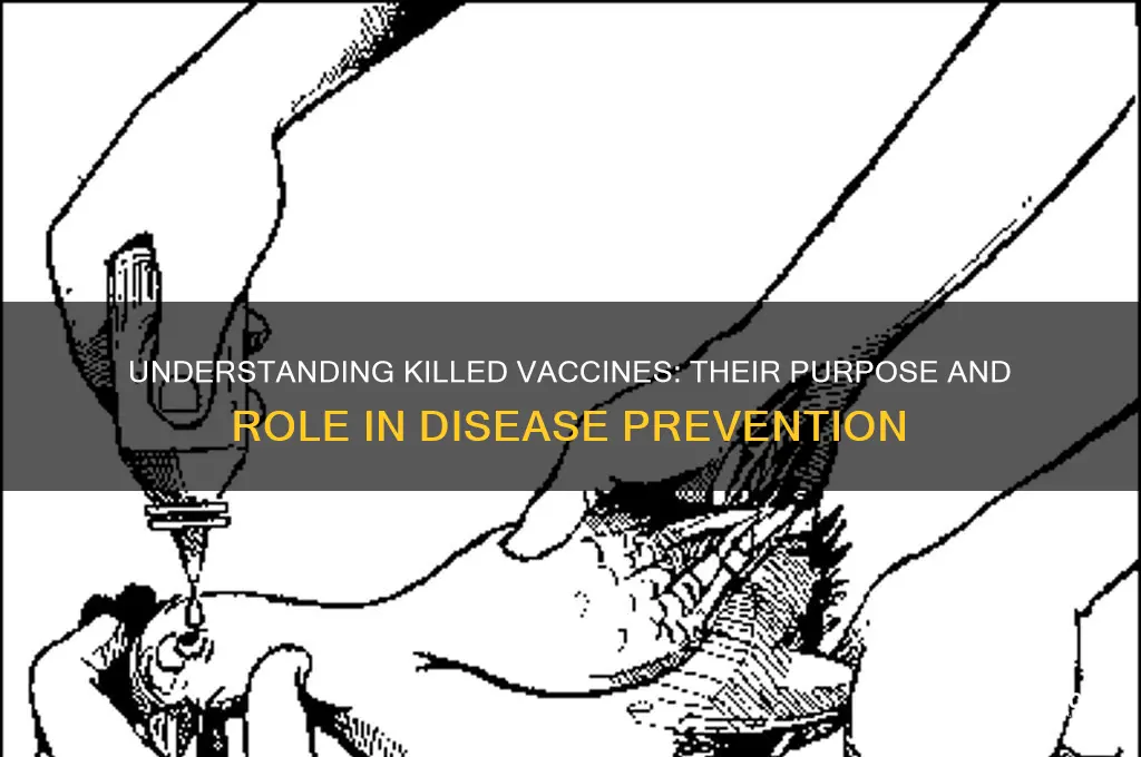 what is the goal of a killed vaccine