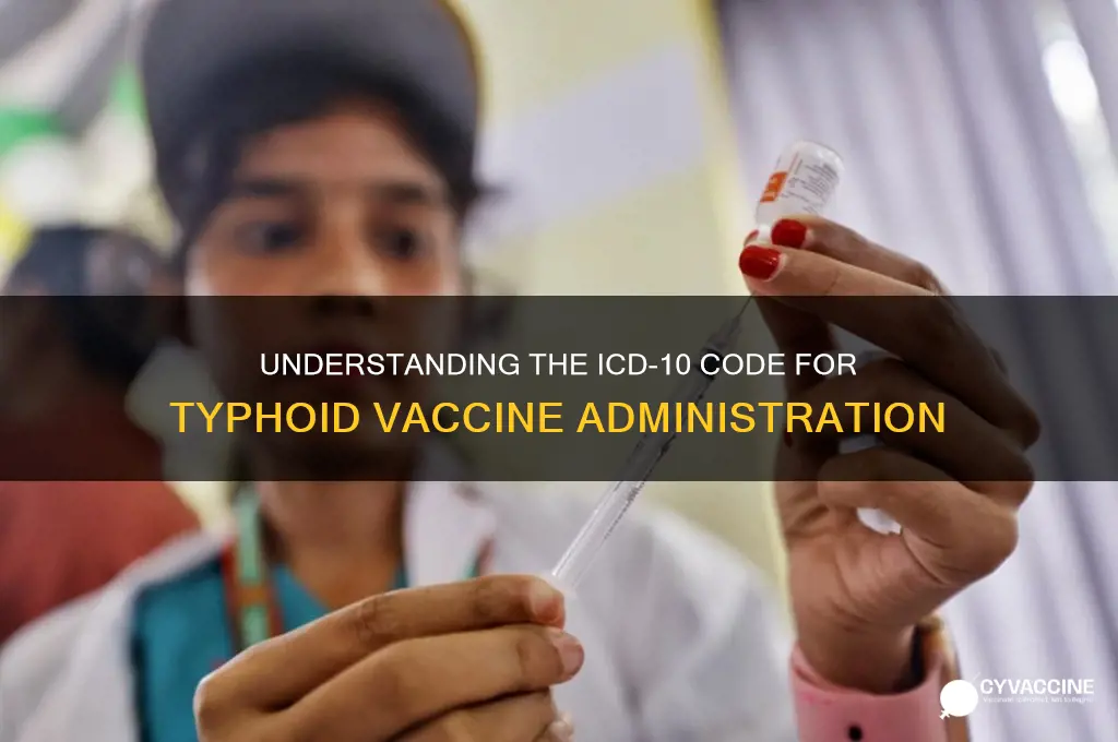 what is the icd 10 code for typhoid vaccine
