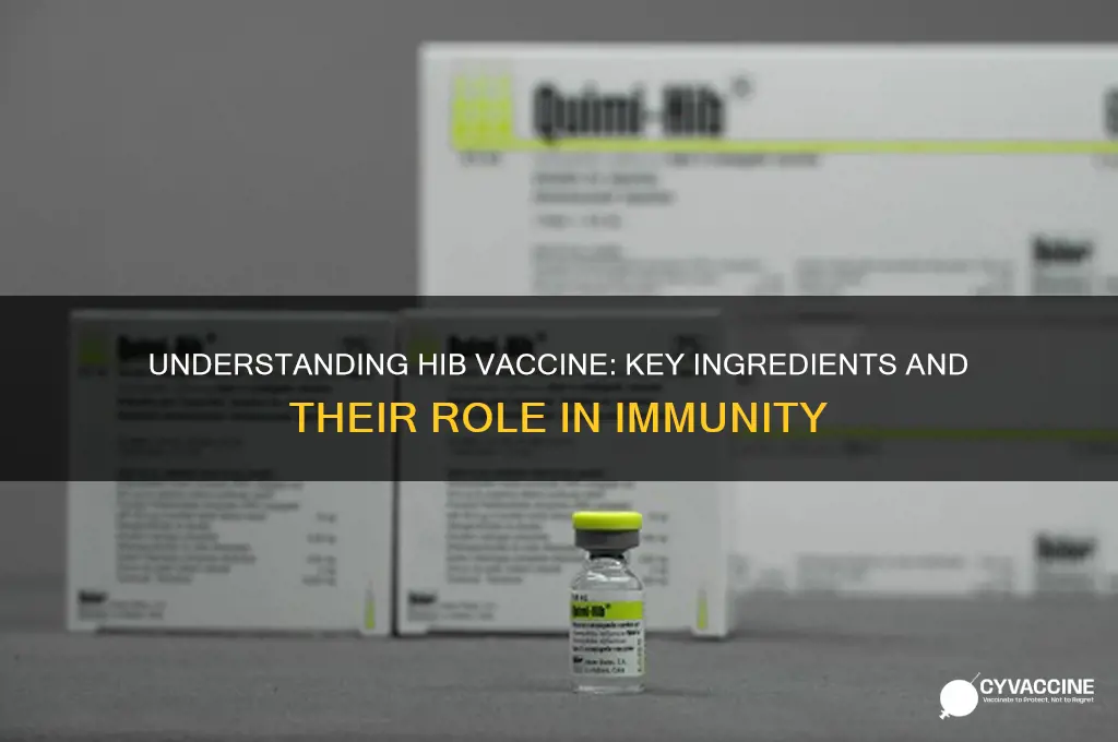 what is the ingredients in the hib vaccine
