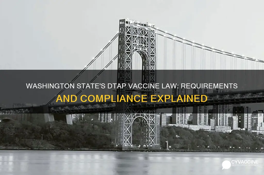 what is the law to dtap vaccine in washington state