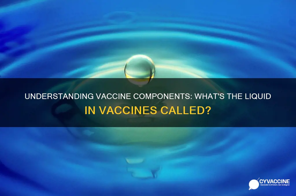 what is the liquid in a vaccine called