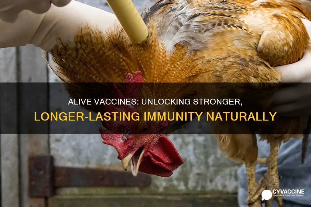 what is the main advantage of an alive vaccine