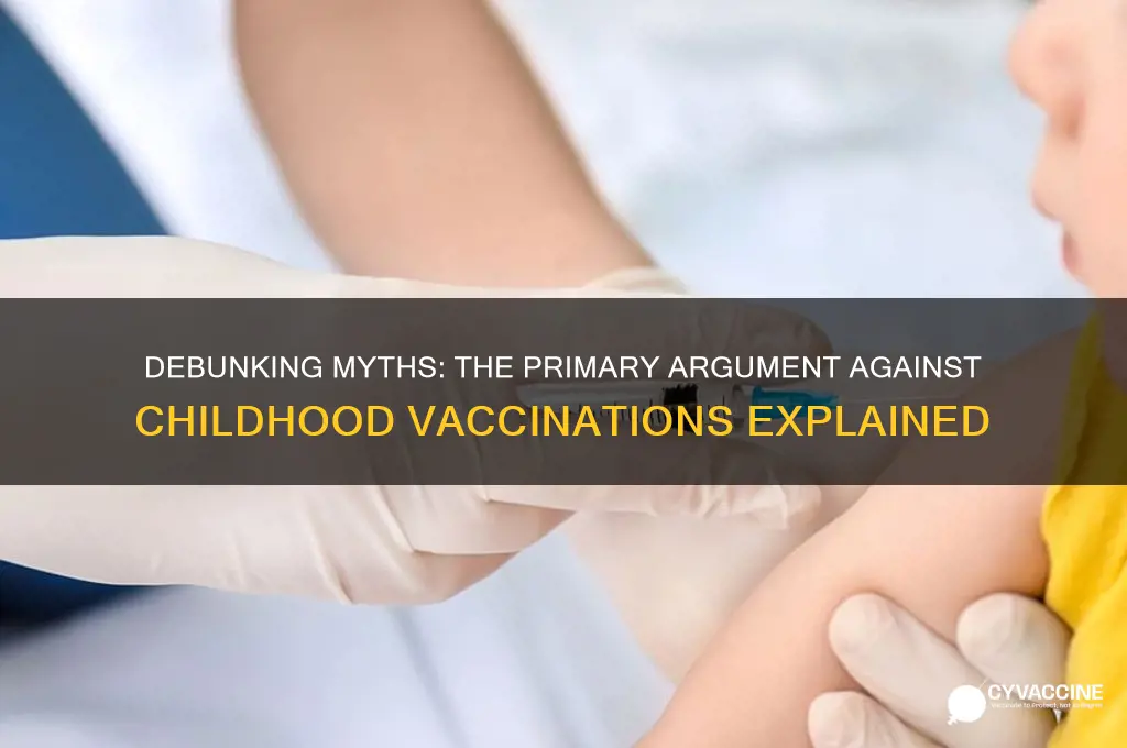 what is the main argument against childhood vaccinations
