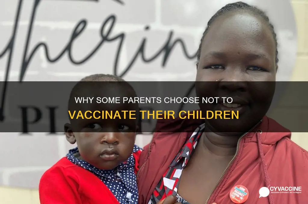 what is the main reason parents decide not to vaccinate