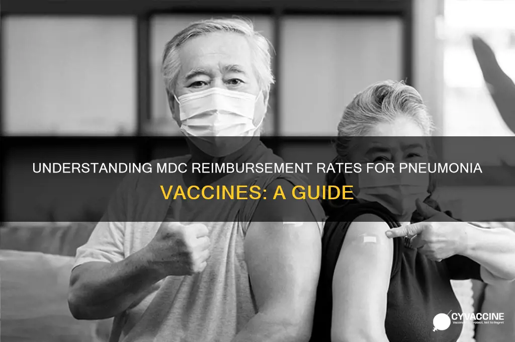 what is the mdc reimbursement for a pneumonia vaccine