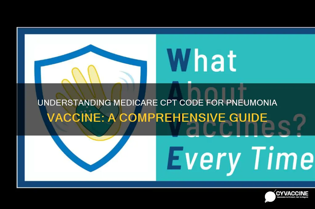what is the medicare cpt code for pneumonia vaccine