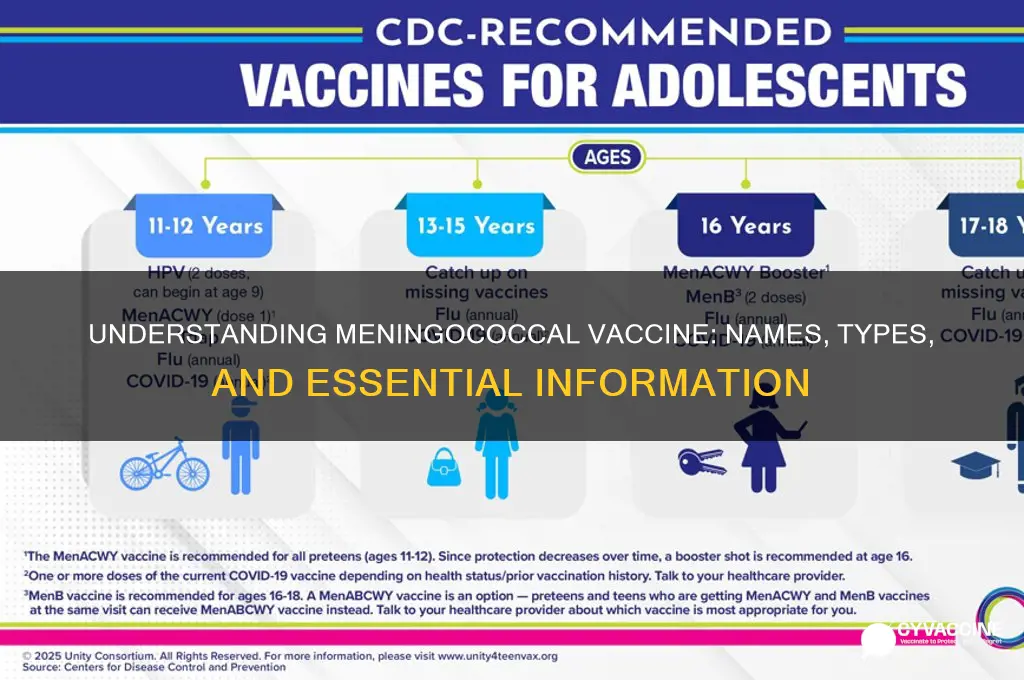 what is the meningococcal vaccine called