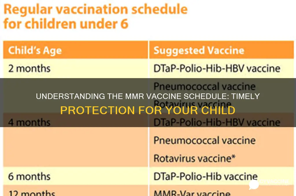 what is the mmr vaccine schedule