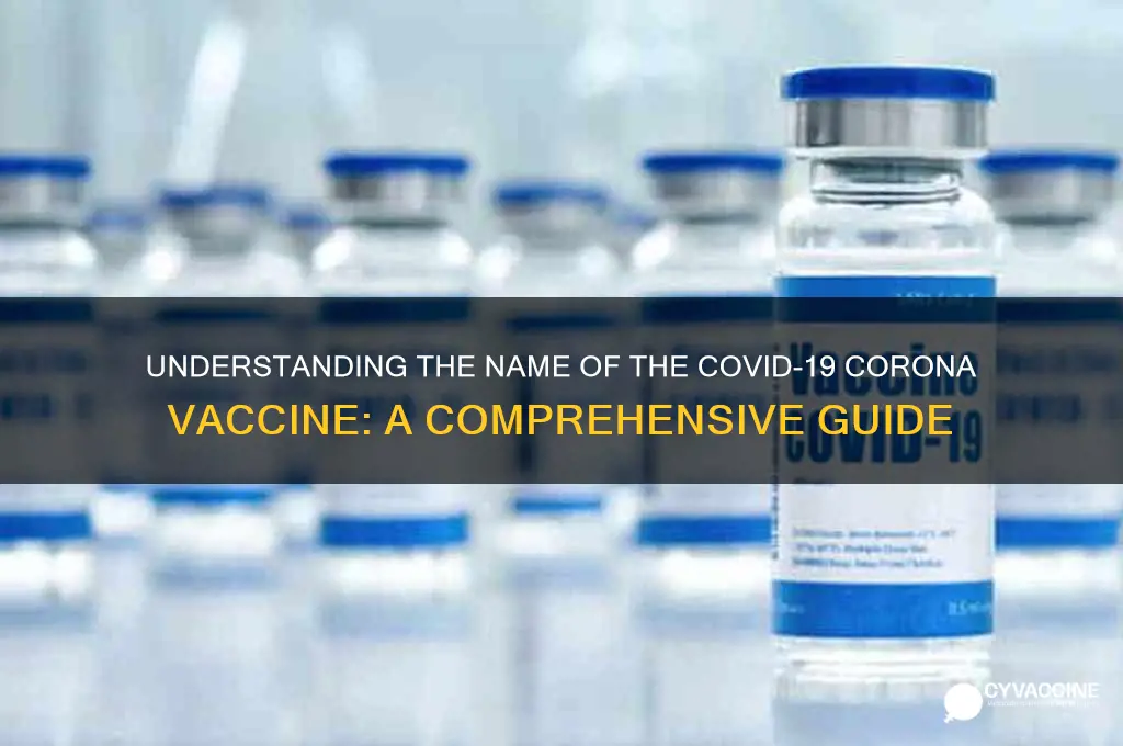what is the name of the corona vaccine
