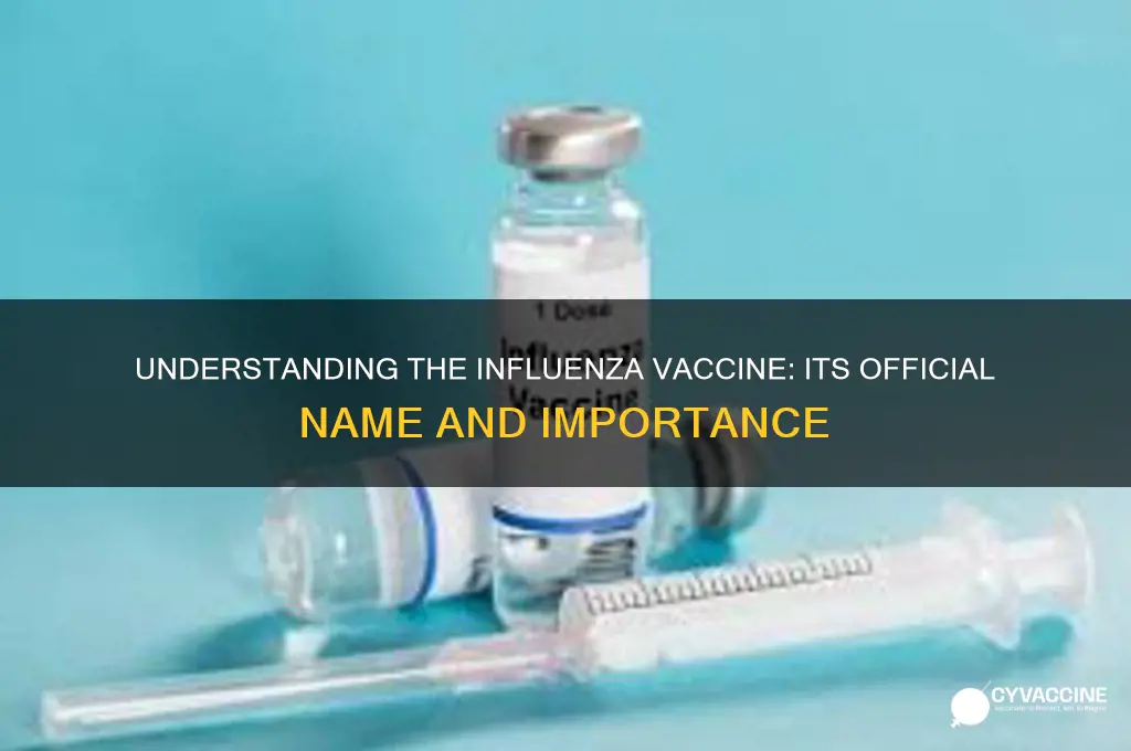what is the name of the influenza vaccine