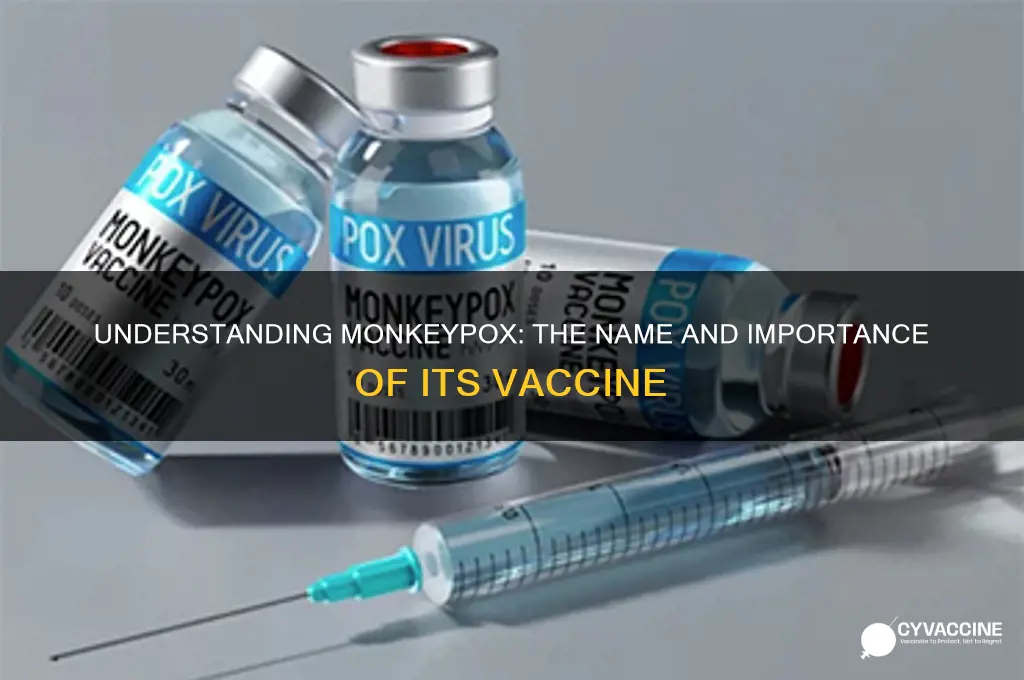 what is the name of the monkey pox vaccine