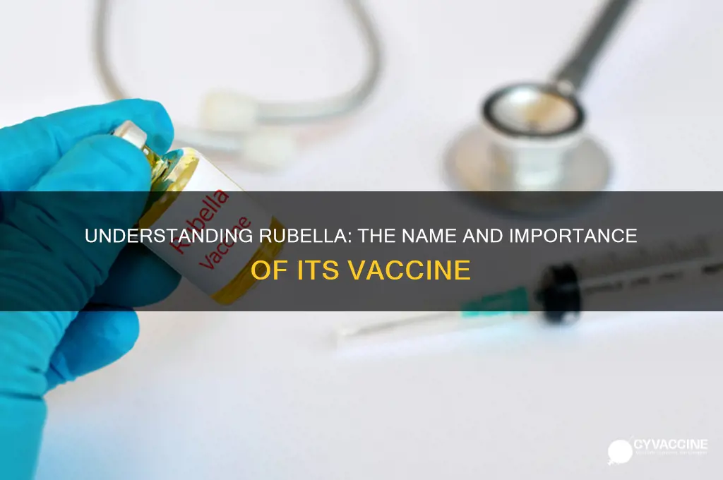 what is the name of the rubella vaccine