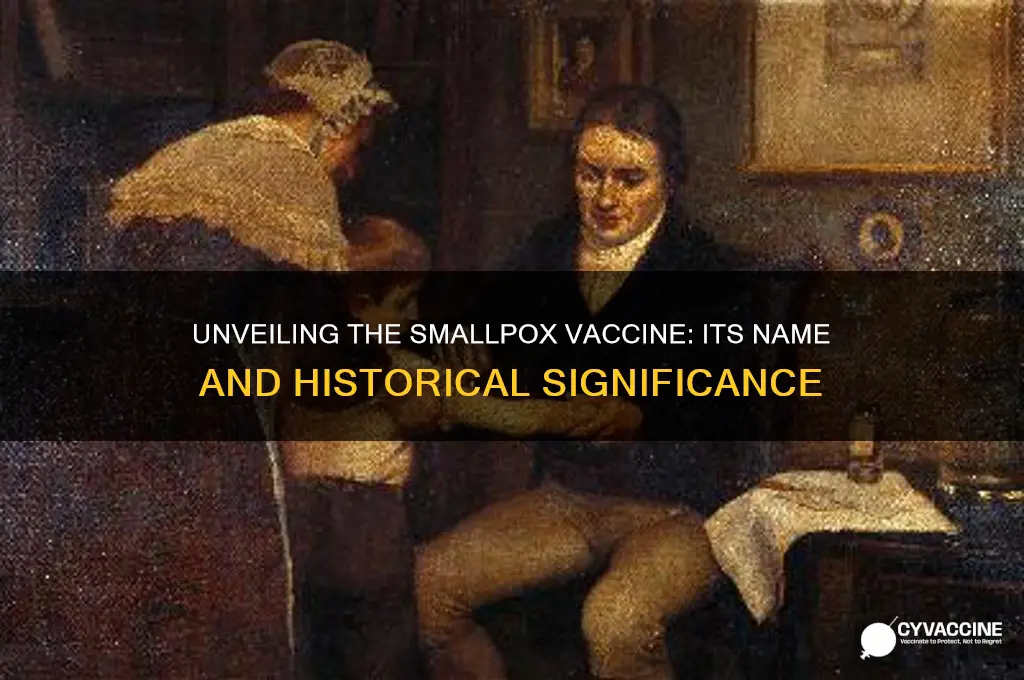 what is the name of the small pox vaccine
