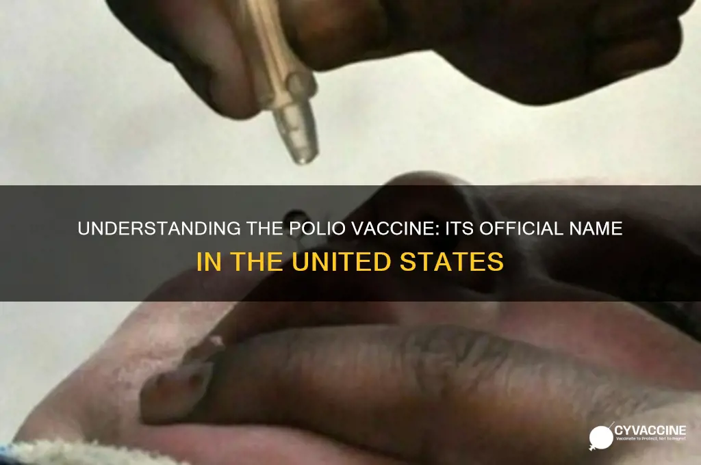 what is the polio vaccine called in us